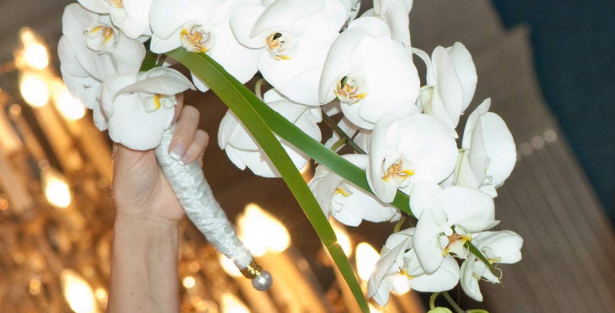 eleganter Orchideen-Brautstrauß BlumenKompositionen Dresden